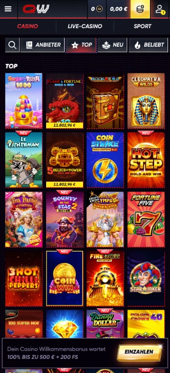 Quickwin Casino APK Einschränkungen